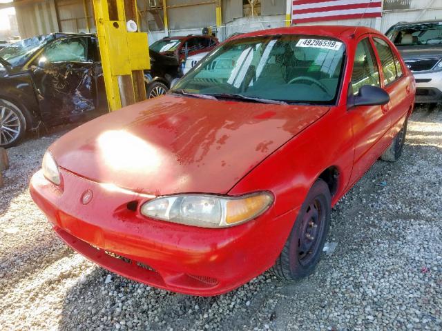 1MEFM13P6WW615573 - 1998 MERCURY TRACER LS RED photo 2