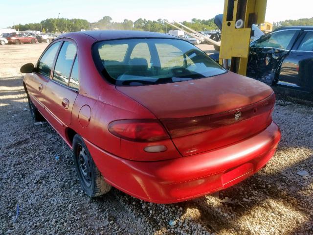 1MEFM13P6WW615573 - 1998 MERCURY TRACER LS RED photo 3