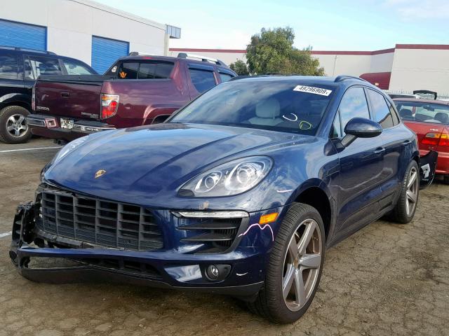 WP1AB2A55GLB53128 - 2016 PORSCHE MACAN S BLUE photo 2