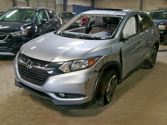 3CZRU6H54JG701985 - 2018 HONDA HR-V EX SILVER photo 2