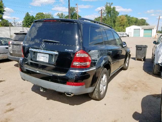 4JGBF71E77A192124 - 2007 MERCEDES-BENZ GL 450 4MA BLACK photo 4