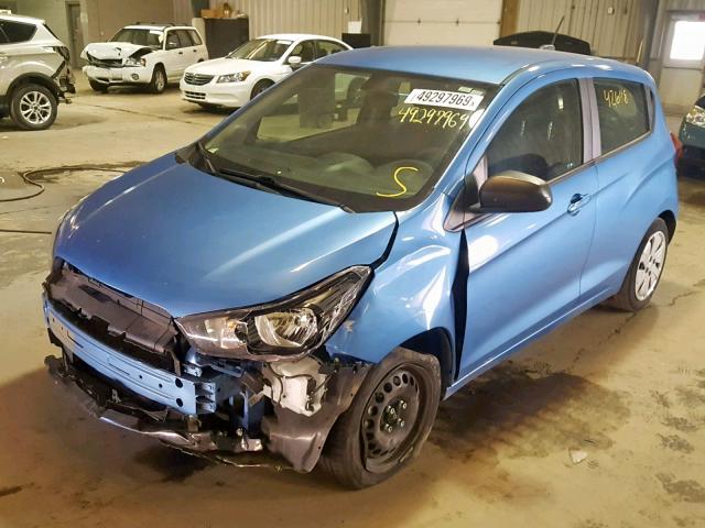 KL8CB6SA2HC738434 - 2017 CHEVROLET SPARK LS BLUE photo 2