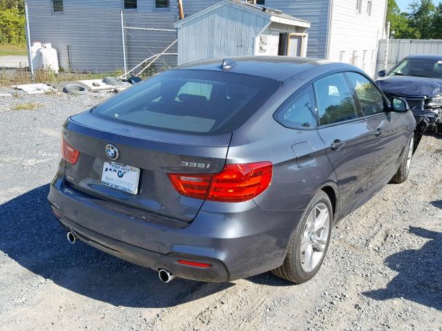 WBA3X9C59GD869541 - 2016 BMW 335 XIGT GRAY photo 4