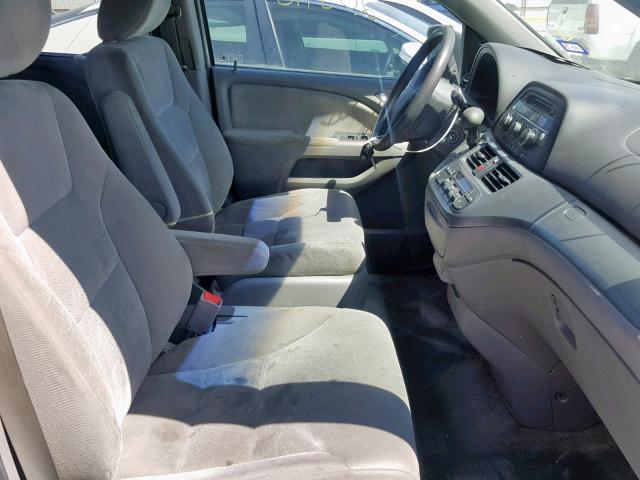 5FNRL38429B001219 - 2009 HONDA ODYSSEY EX GRAY photo 5