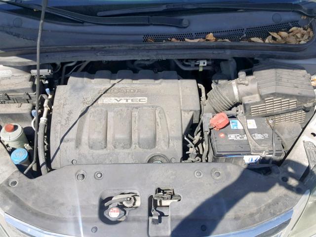 5FNRL38429B001219 - 2009 HONDA ODYSSEY EX GRAY photo 7