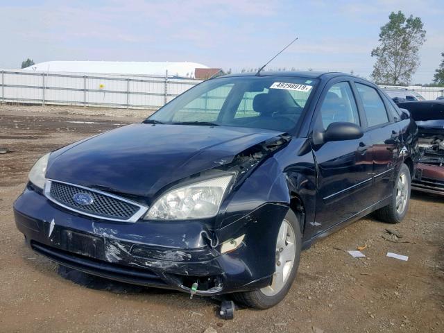 1FAHP34N16W243253 - 2006 FORD FOCUS ZX4 BLACK photo 2