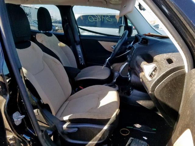 ZACCJAAT0FPB68926 - 2015 JEEP RENEGADE S შავი ფოტო 5