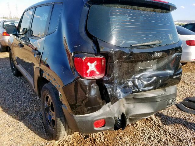 ZACCJAAT0FPB68926 - 2015 JEEP RENEGADE S შავი ფოტო 9