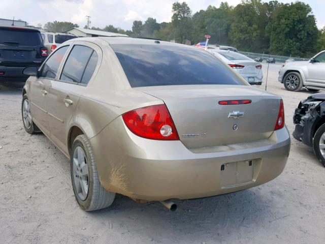 1G1AL55F077410524 - 2007 CHEVROLET COBALT LT GOLD photo 3