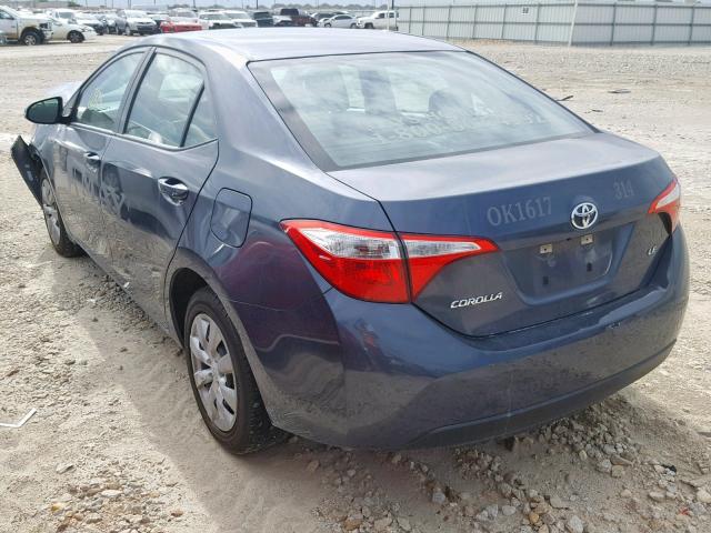 5YFBURHE6GP552409 - 2016 TOYOTA COROLLA L GRAY photo 3