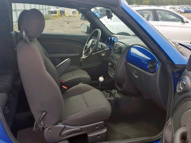 3C3EY55E25T306941 - 2005 CHRYSLER PT CRUISER BLUE photo 5