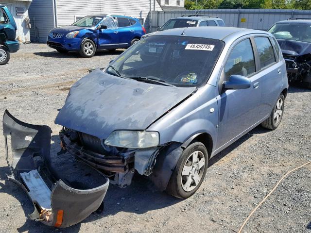 KL1TD66627B737965 - 2007 CHEVROLET AVEO BASE Көк фото 2