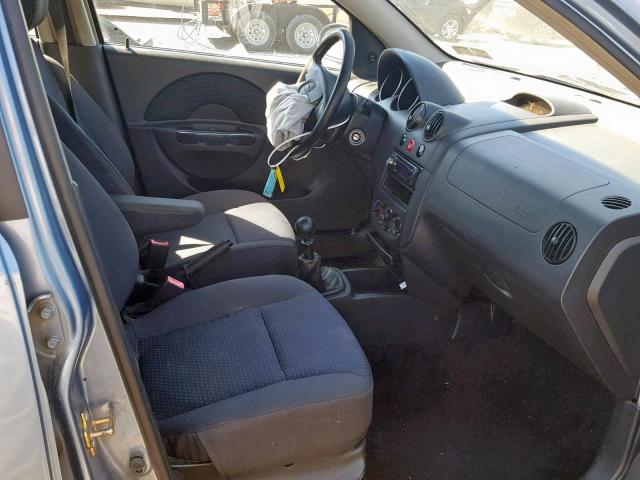 KL1TD66627B737965 - 2007 CHEVROLET AVEO BASE Көк фото 5