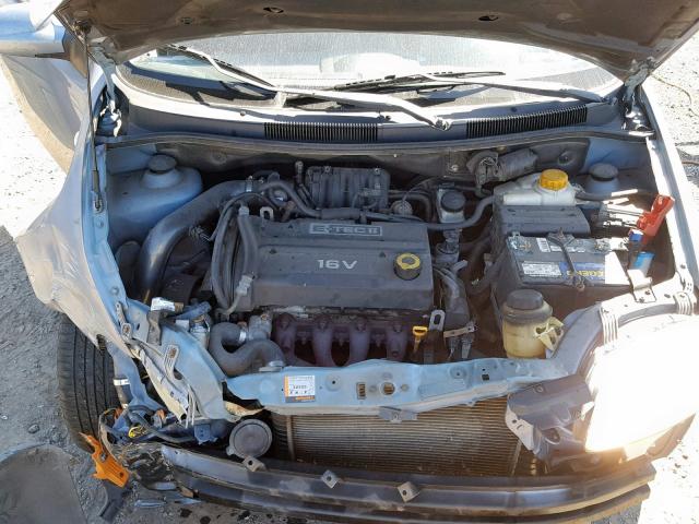 KL1TD66627B737965 - 2007 CHEVROLET AVEO BASE Көк фото 7