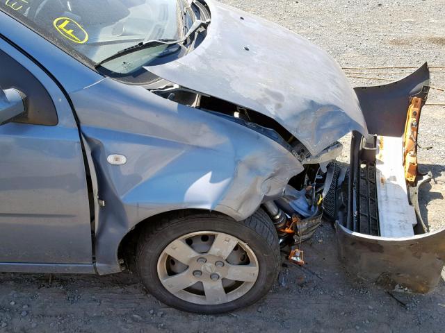 KL1TD66627B737965 - 2007 CHEVROLET AVEO BASE Көк фото 9