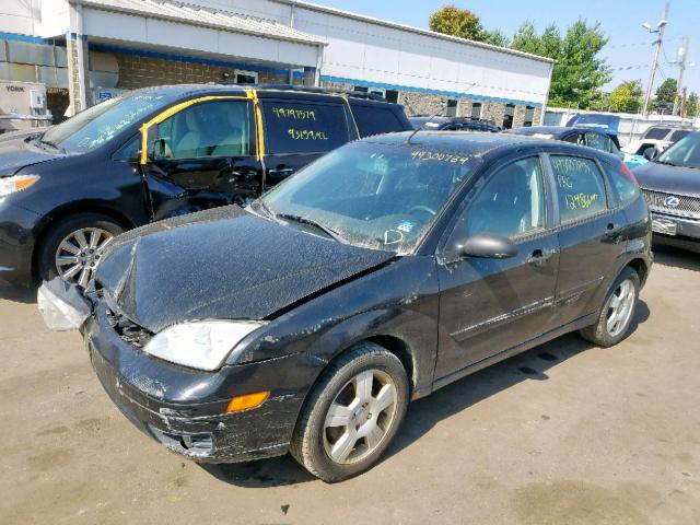 1FAFP37N76W181327 - 2006 FORD FOCUS ZX5 BLACK photo 2