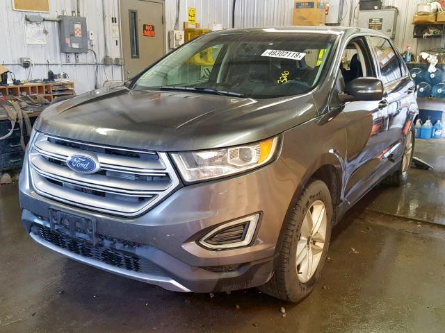 2FMTK4J87FBC34223 - 2015 FORD EDGE SEL GRAY photo 2