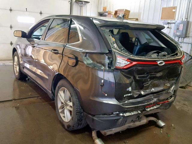 2FMTK4J87FBC34223 - 2015 FORD EDGE SEL GRAY photo 3