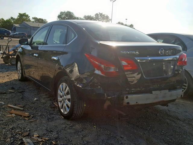 3N1AB7AP8GL636507 - 2016 NISSAN SENTRA S BLACK photo 3