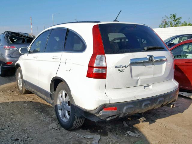 JHLRE48727C058379 - 2007 HONDA CR-V EXL WHITE photo 3