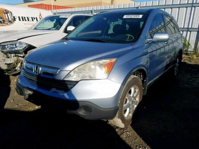 5J6RE48798L806781 - 2008 HONDA CR-V EXL BLUE photo 2