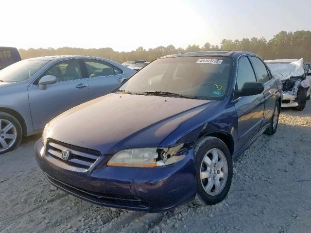 1HGCG56622A089117 - 2002 HONDA ACCORD EX BLUE photo 2