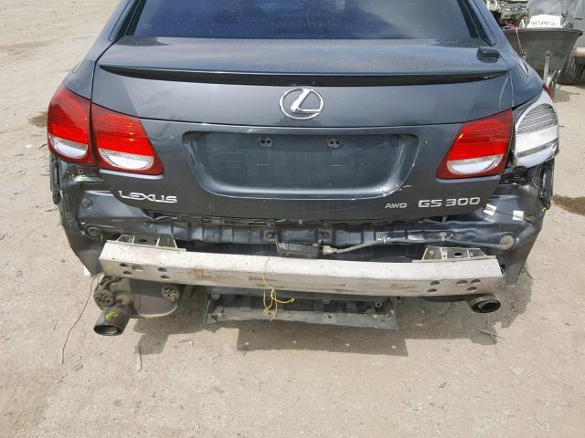 JTHCH96S160005606 - 2006 LEXUS GS 300 GRAY photo 9