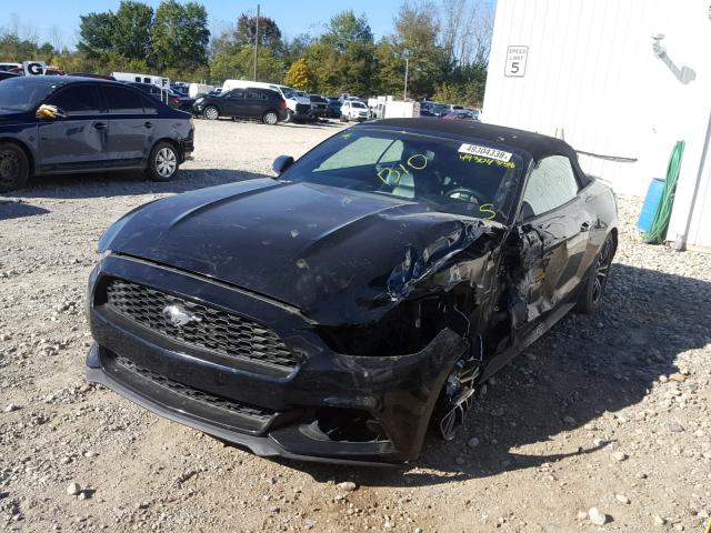 1FATP8UH1H5282578 - 2017 FORD MUSTANG BLACK photo 2