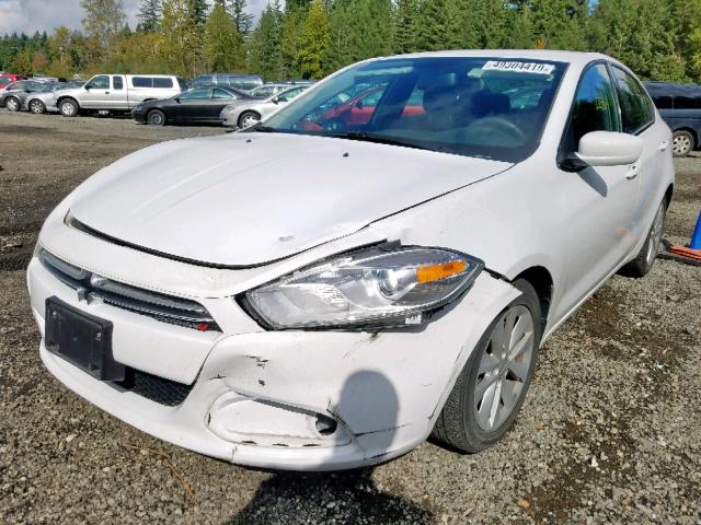 1C3CDFDH0ED724439 - 2014 DODGE DART SE AE WHITE photo 2