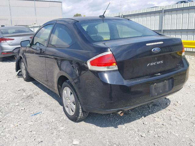 1FAHP32N68W203613 - 2008 FORD FOCUS S/SE BLACK photo 3