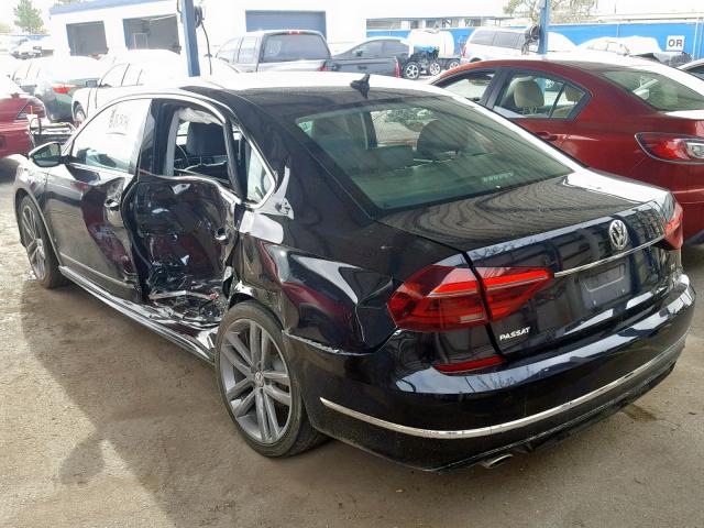 1VWDT7A32HC068866 - 2017 VOLKSWAGEN PASSAT R-L BLACK photo 3