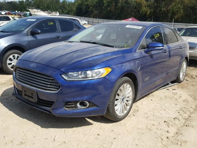 3FA6P0SU8ER118767 - 2014 FORD FUSION TIT BLUE photo 2