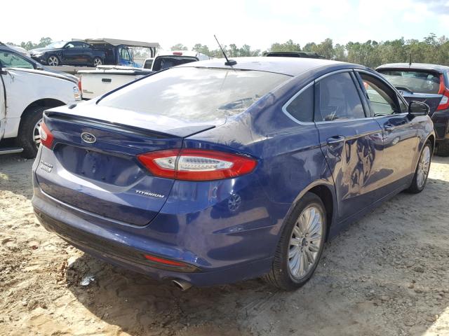 3FA6P0SU8ER118767 - 2014 FORD FUSION TIT BLUE photo 4