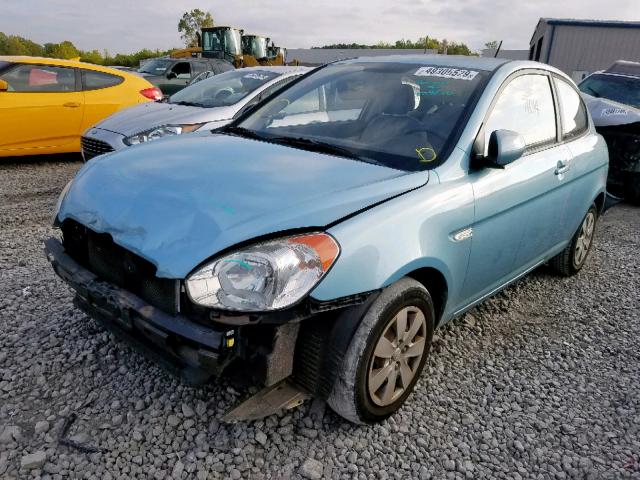 KMHCM3AC0AU166875 - 2010 HYUNDAI ACCENT BLU BLUE photo 2