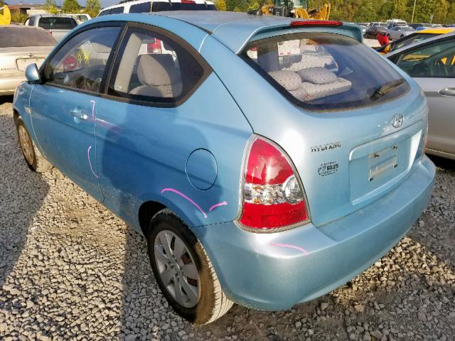 KMHCM3AC0AU166875 - 2010 HYUNDAI ACCENT BLU BLUE photo 3