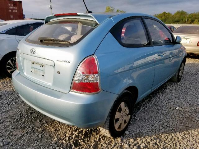 KMHCM3AC0AU166875 - 2010 HYUNDAI ACCENT BLU BLUE photo 4