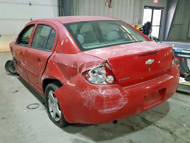 1G1AK52F157547427 - 2005 CHEVROLET COBALT RED photo 3