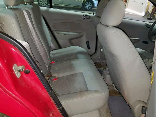 1G1AK52F157547427 - 2005 CHEVROLET COBALT RED photo 6