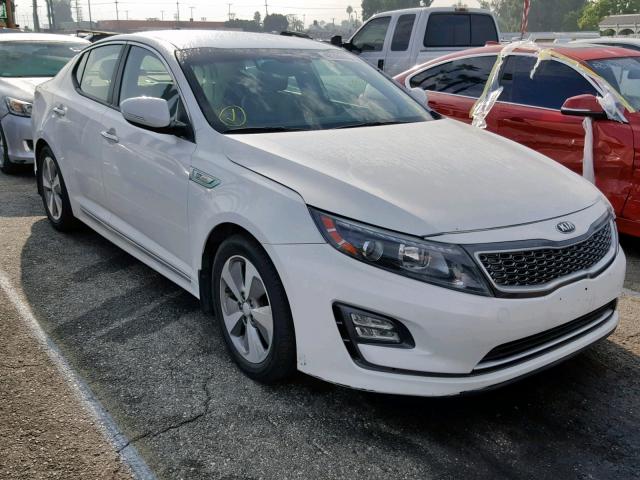 KNAGN4AD4G5099215 - 2016 KIA OPTIMA HYB WHITE photo 1