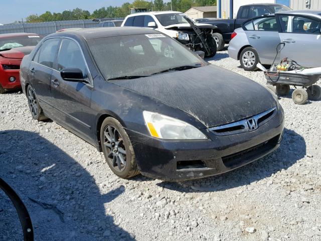 1HGCM56827A211170 - 2007 HONDA ACCORD EX BLACK photo 1