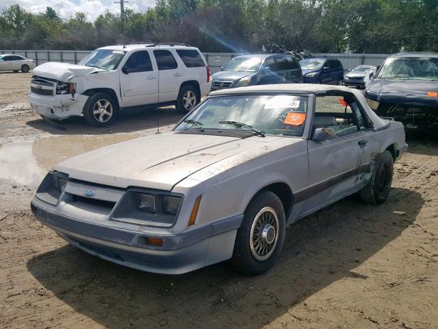 1FABP2738GF255539 - 1986 FORD MUSTANG LX BLUE photo 2