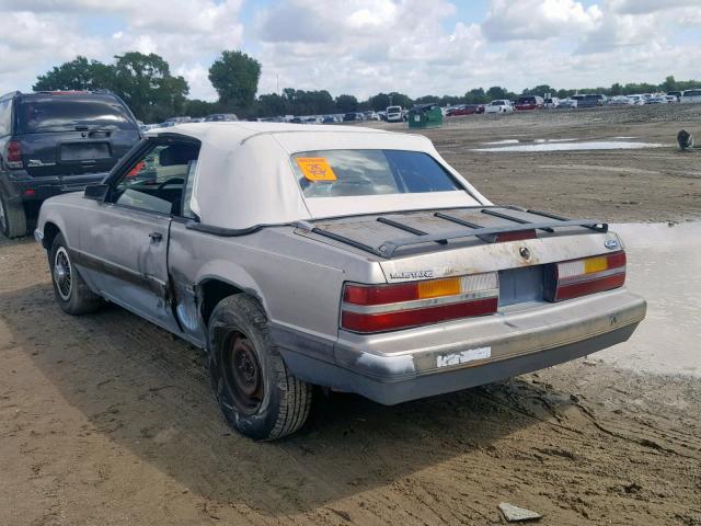 1FABP2738GF255539 - 1986 FORD MUSTANG LX BLUE photo 3