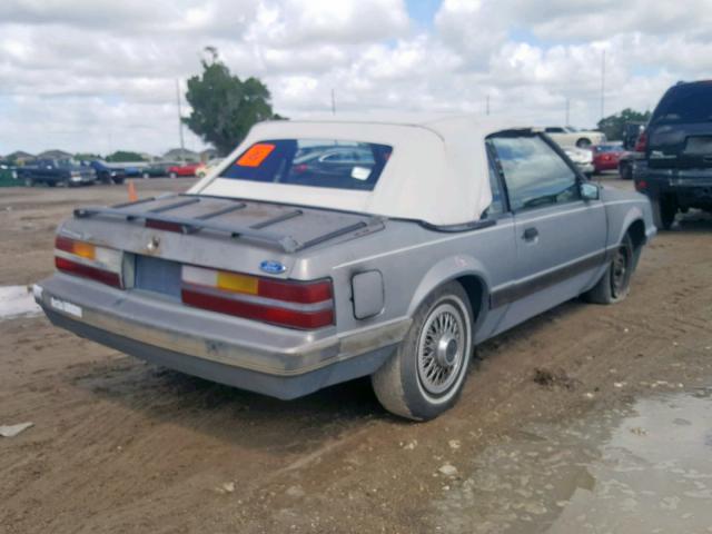 1FABP2738GF255539 - 1986 FORD MUSTANG LX BLUE photo 4