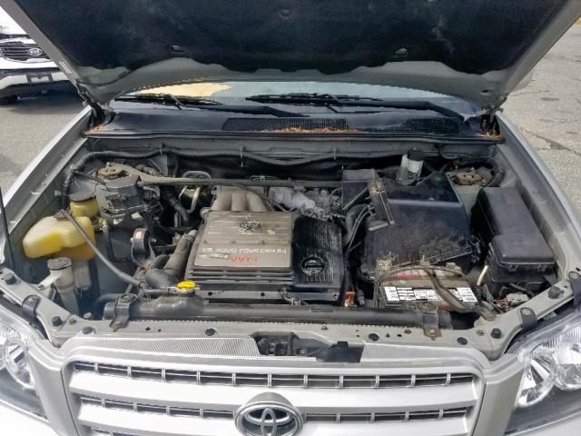 JTEGF21A930072654 - 2003 TOYOTA HIGHLANDER SILVER photo 7