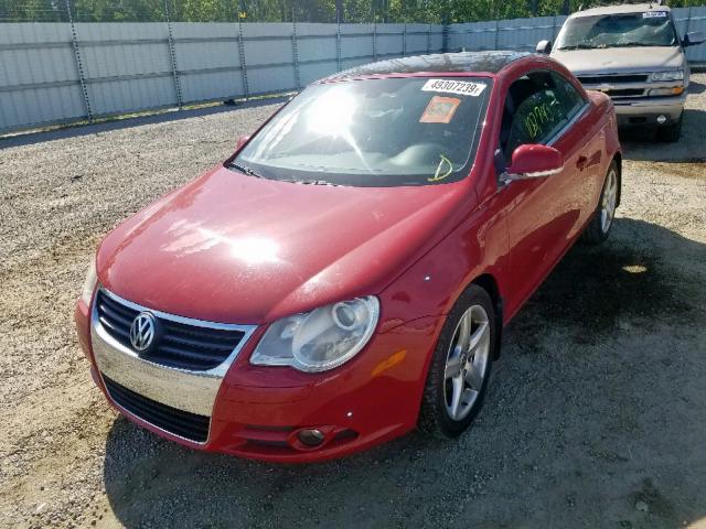 WVWDA71F57V015620 - 2007 VOLKSWAGEN EOS 2.0T S RED photo 2