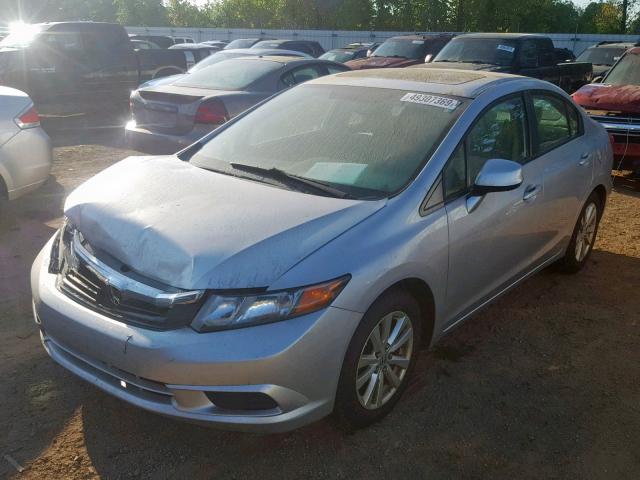 19XFB2F85CE003405 - 2012 HONDA CIVIC EX SILVER photo 2