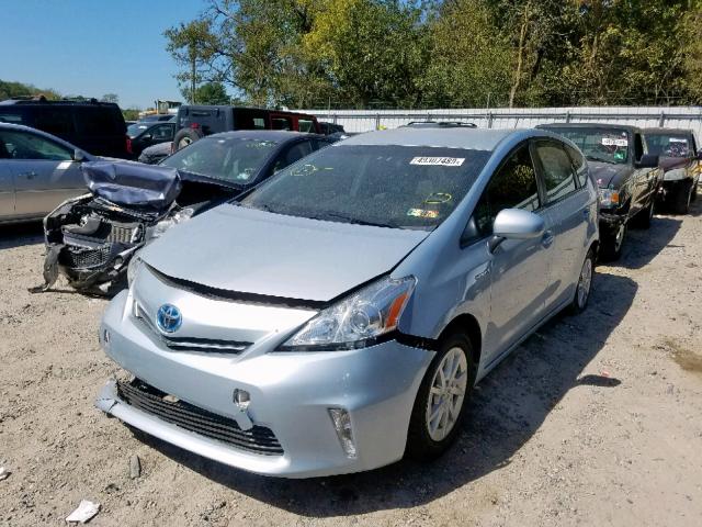 JTDZN3EU1EJ011242 - 2014 TOYOTA PRIUS V SILVER photo 2