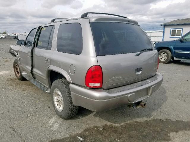 1B4HS28Z7YF263877 - 2000 DODGE DURANGO SILVER photo 3