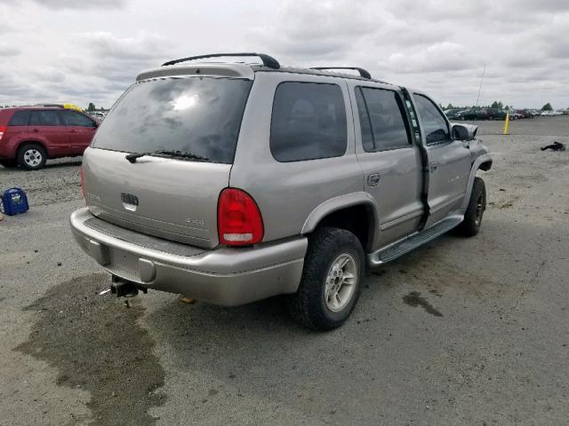 1B4HS28Z7YF263877 - 2000 DODGE DURANGO SILVER photo 4