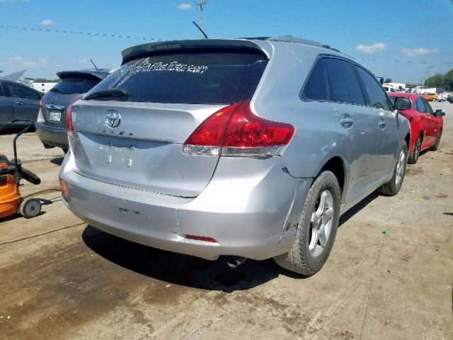 4T3ZE11A99U008192 - 2009 TOYOTA VENZA SILVER photo 4